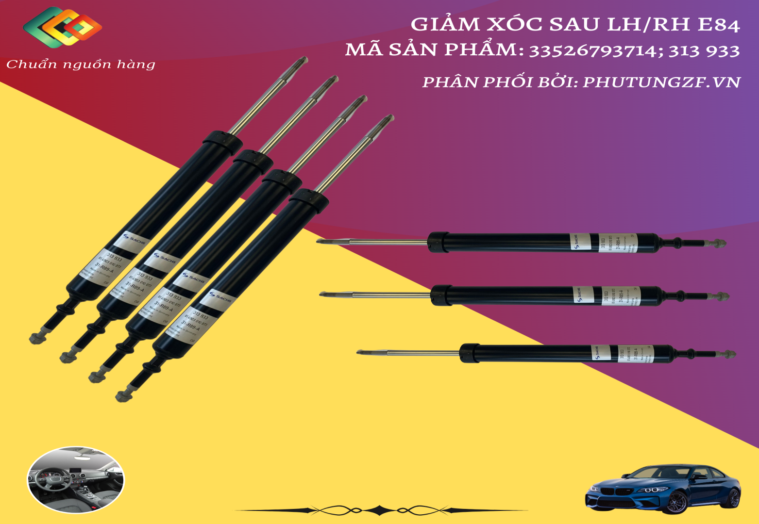 Giảm xóc sau LH/RH BMW E84