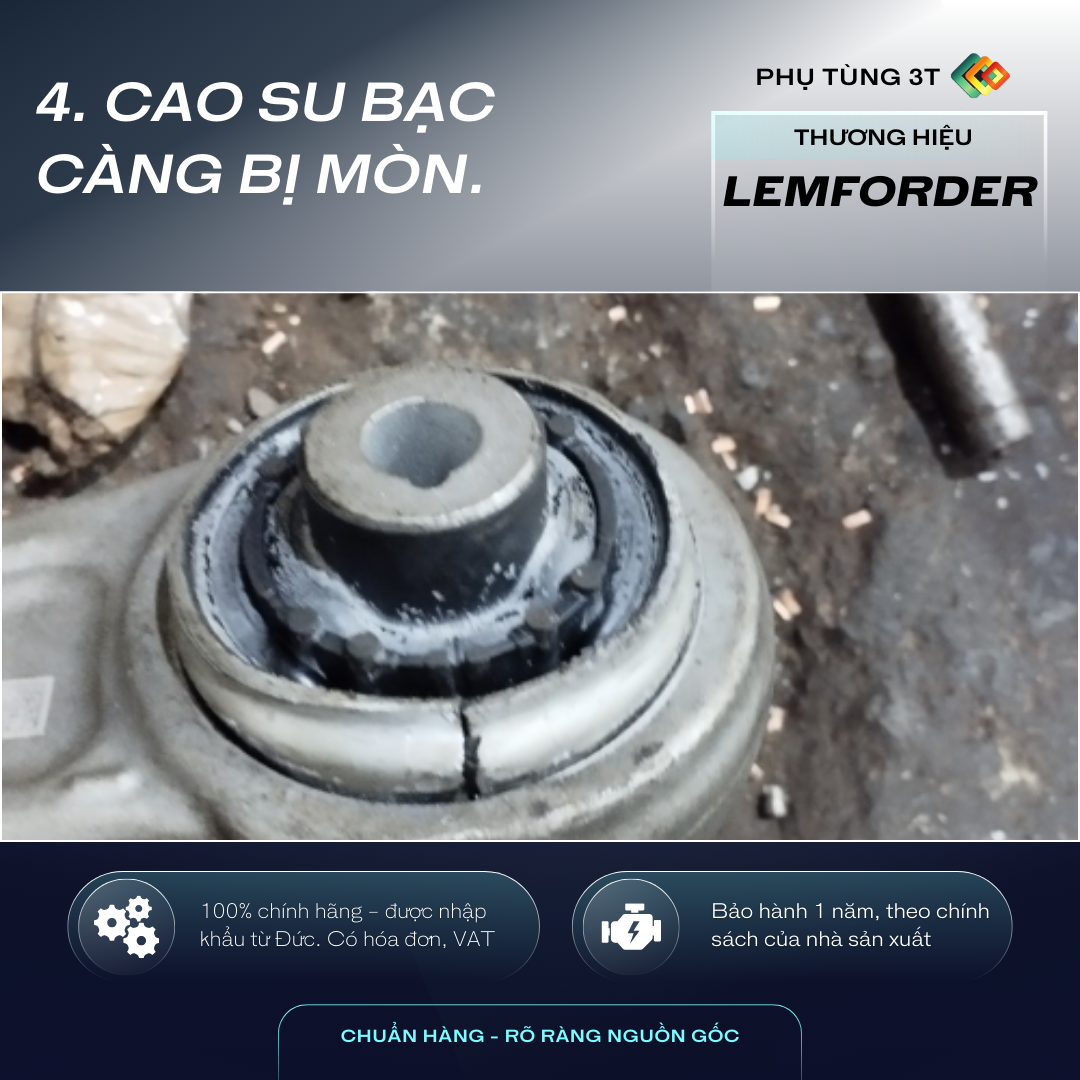 Cao su bạc càng bị mòn