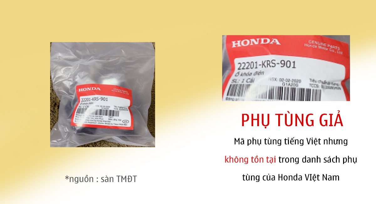 Cách phân biệt phụ tùng thật - giả