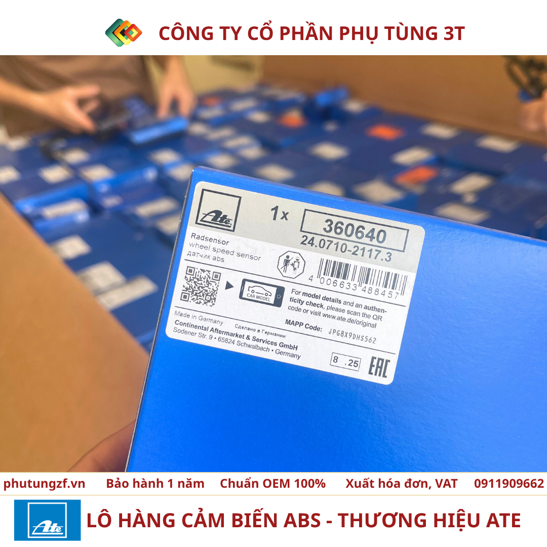 Phụ tùng 3T về lô hàng cảm biến ABS ATE