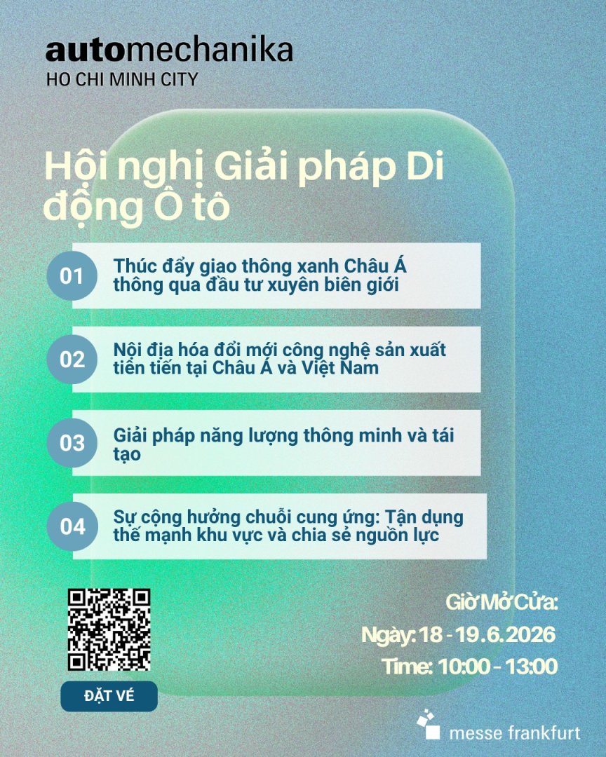 Hội nghị Giải pháp Di động Ô tô 2026 - Automechanika Ho Chi Minh City 2026