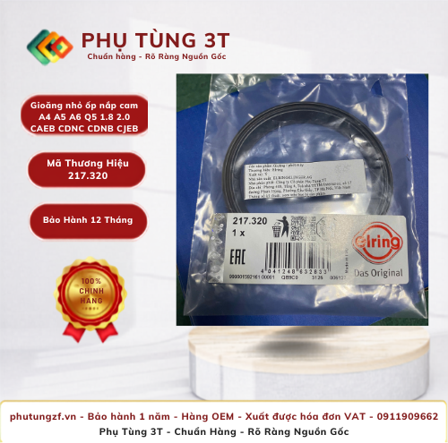 Gioăng nhỏ ốp nắp cam Elring 217.320 A4 A5 A6 Q5 1.8 2.0 CAEB CDNC CDNB CJEB