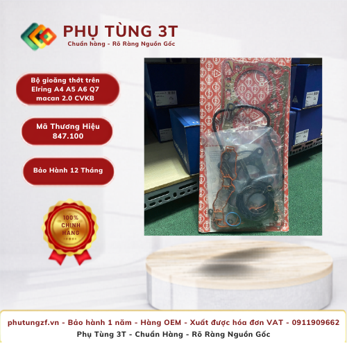 Bộ gioăng thớt trên Elring 847.100 A4 A5 A6 Q7 macan 2.0 CVKB