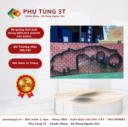 Bộ gioăng thớt dưới Elring 785.740 M651.912 GLK220 trên 4/2011