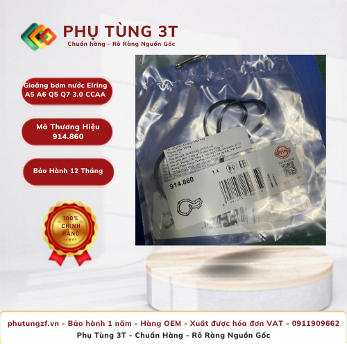Gioăng bơm nước Elring 0914.860 A5 A6 Q5 Q7 3.0 CCAA