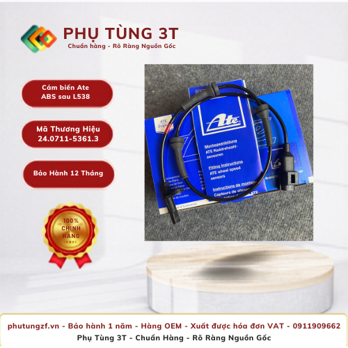 Cảm biến ABS sau L538 ATE 24.0711-5361.3 / 24071153613