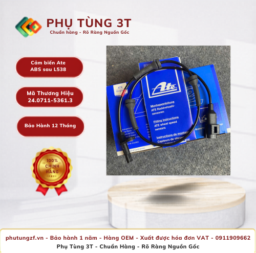 Cảm biến ABS sau L538 ATE 24.0711-5361.3 / 24071153613