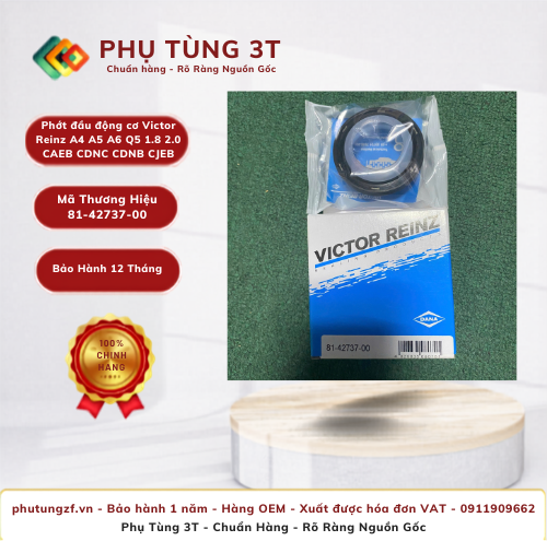 Phớt đầu động cơ Victor Reinz 81-42737-00 OEM 06L103085B