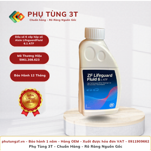 Dầu số 6 cấp hộp số Aisin LifeguardFluid 6.1 ATF 5961 308 623
