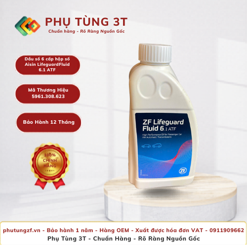 Dầu số 6 cấp hộp số Aisin LifeguardFluid 6.1 ATF 5961 308 623